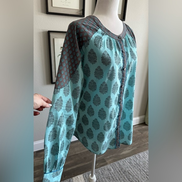 SUNDANCE Women's 100% Cotton Button Up Shirt Top Size M Medium - Picture 2 of 9